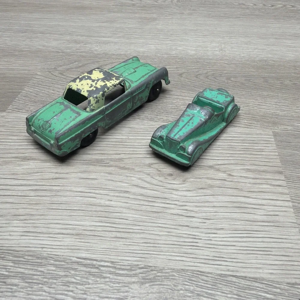 VTG 1950s Green Midgetoy Diecast Metal Car Rockford Ill&Tootsietoy Thunderbird